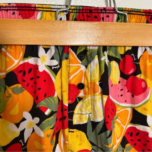 Victoria’s Secret PINK Sleepwear Boxer Shorts Black Fruit S - Picture 4 of 9